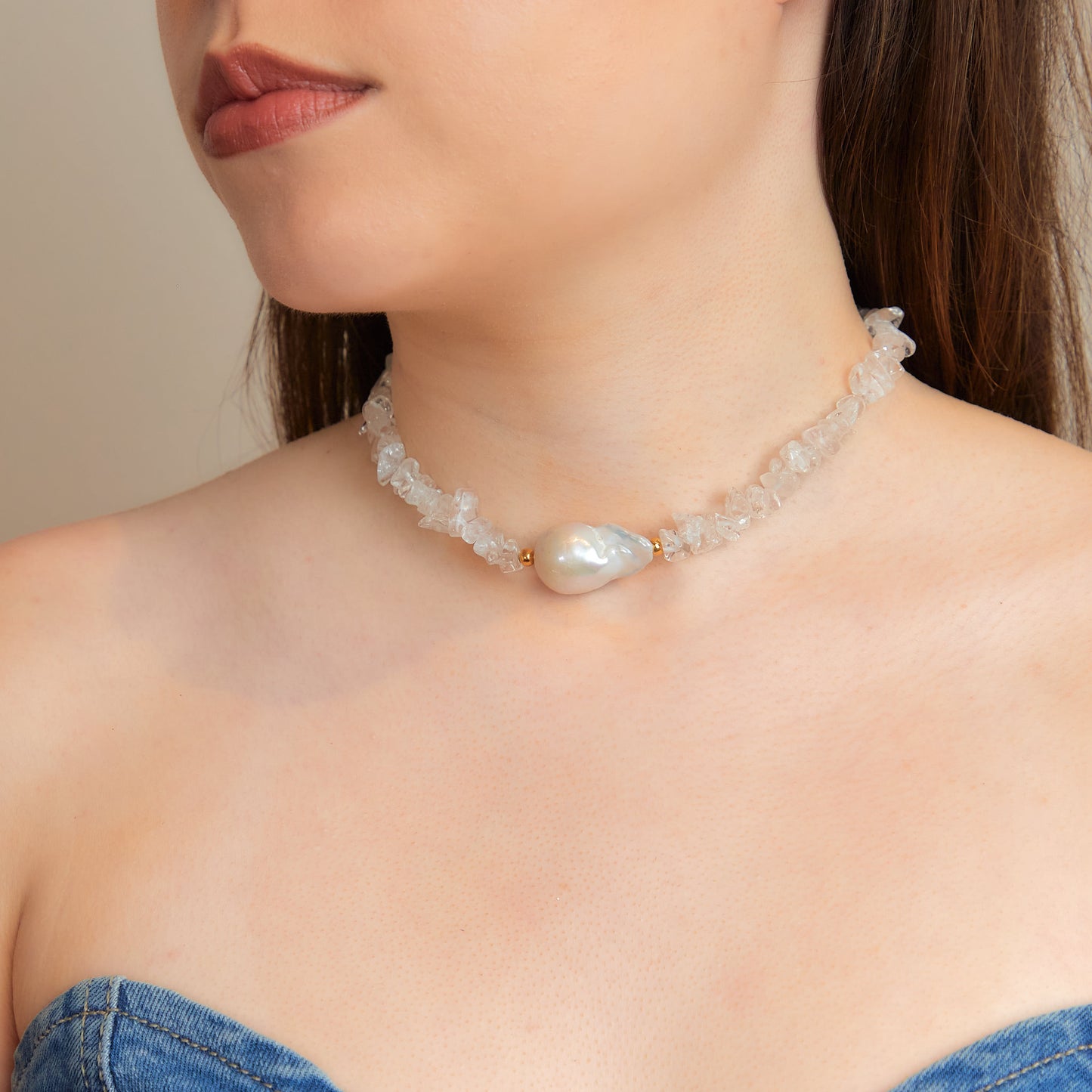 COLLAR DE LA SUERTE CHIP BIG PERLA