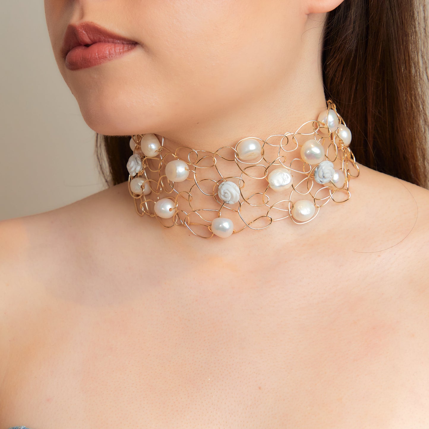 CHOKER TEJIDO OLA DE MAR