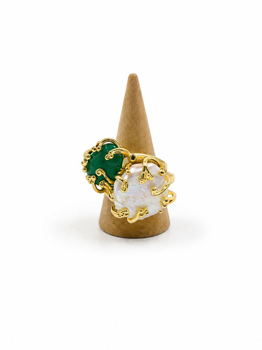 ANILLO DOBLE PIEDRA