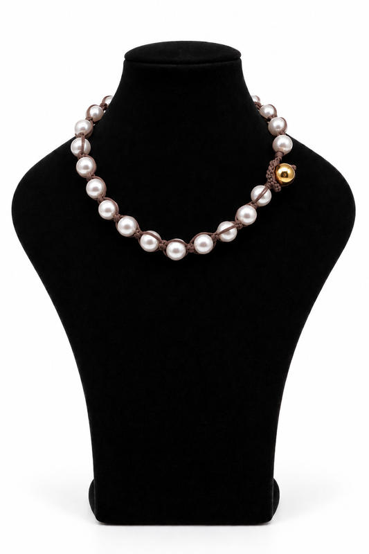 COLLAR TEJIDO PERLAS