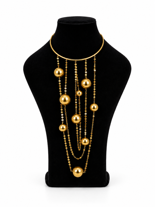 COLLAR SET AROS ESFERAS