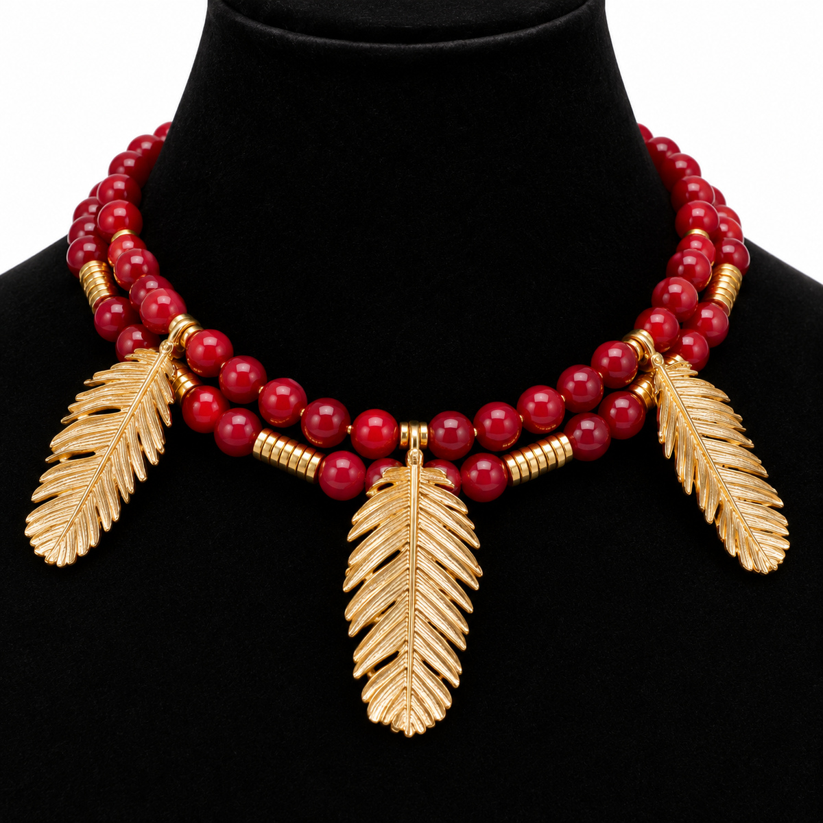 SET COLLAR CON PLUMAS