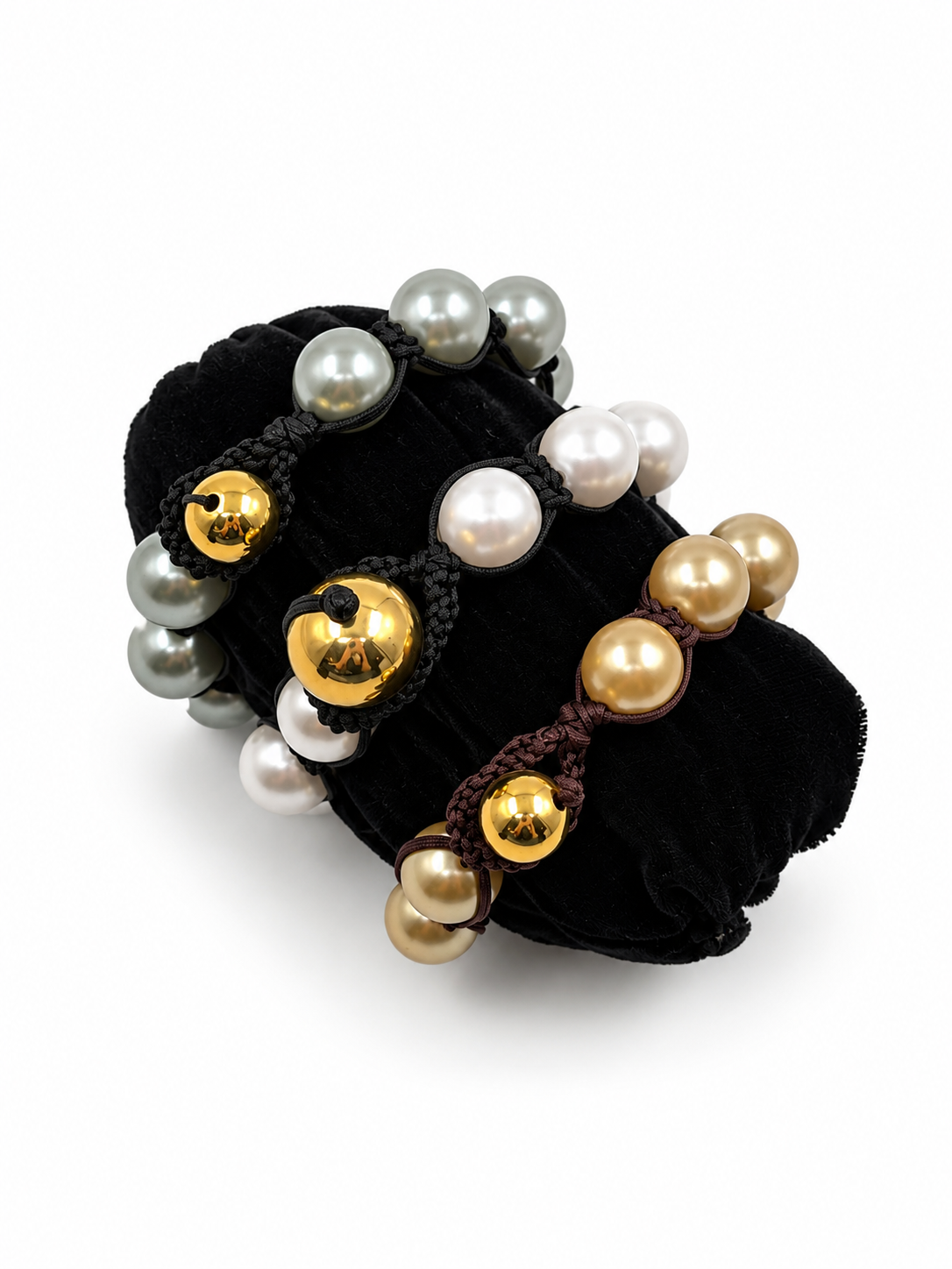 BRAZALETE TEJIDO PERLIZADO SWAROVSKI