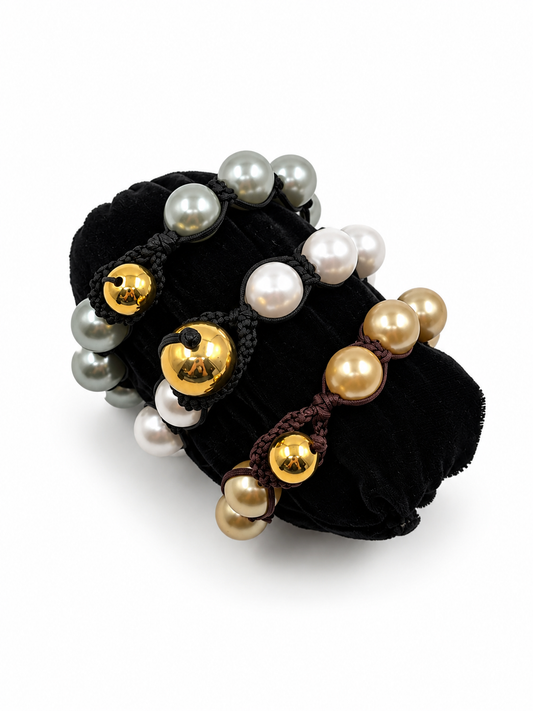 BRAZALETE TEJIDO PERLIZADO SWAROVSKI