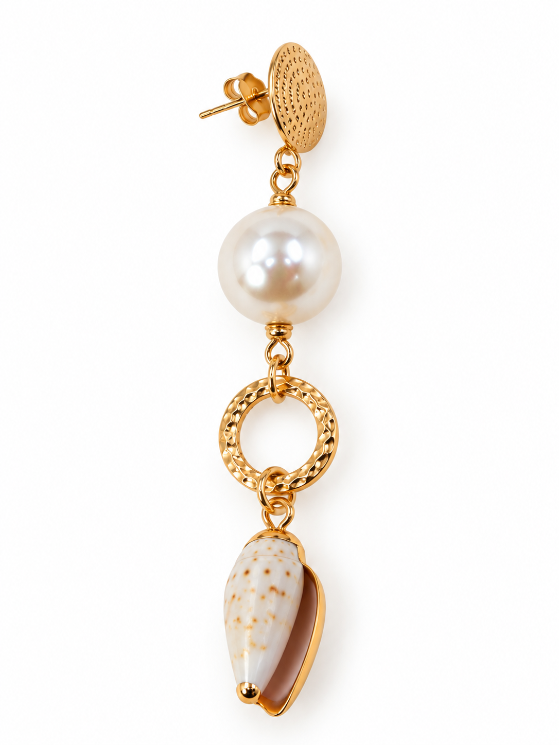 ARETES CONCHA MARINA