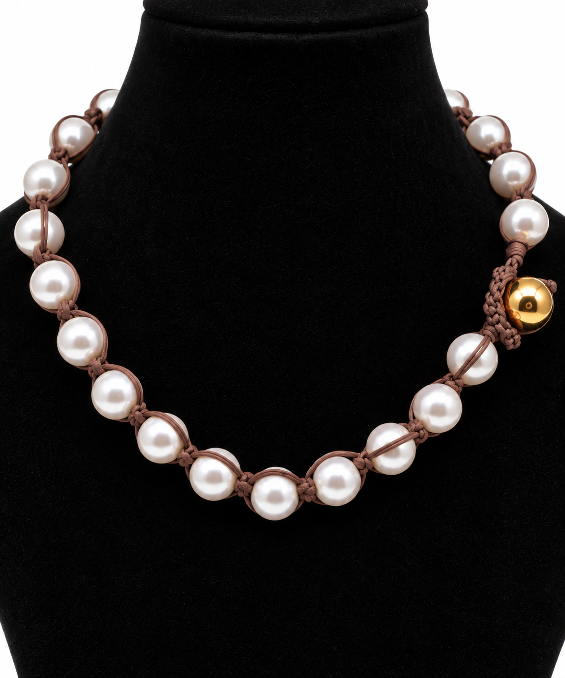 COLLAR TEJIDO PERLAS