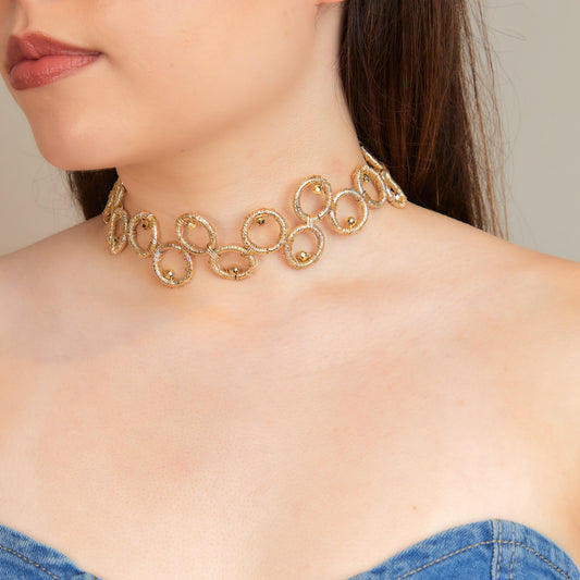 SET CHOKER AROS AZUCARADOS