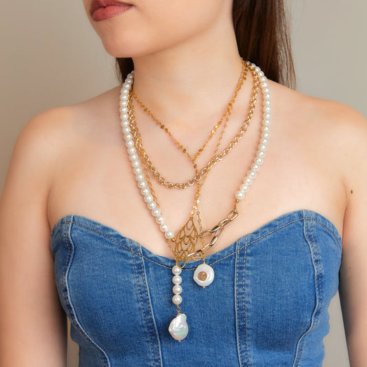 COLLAR OLAS PERLADAS