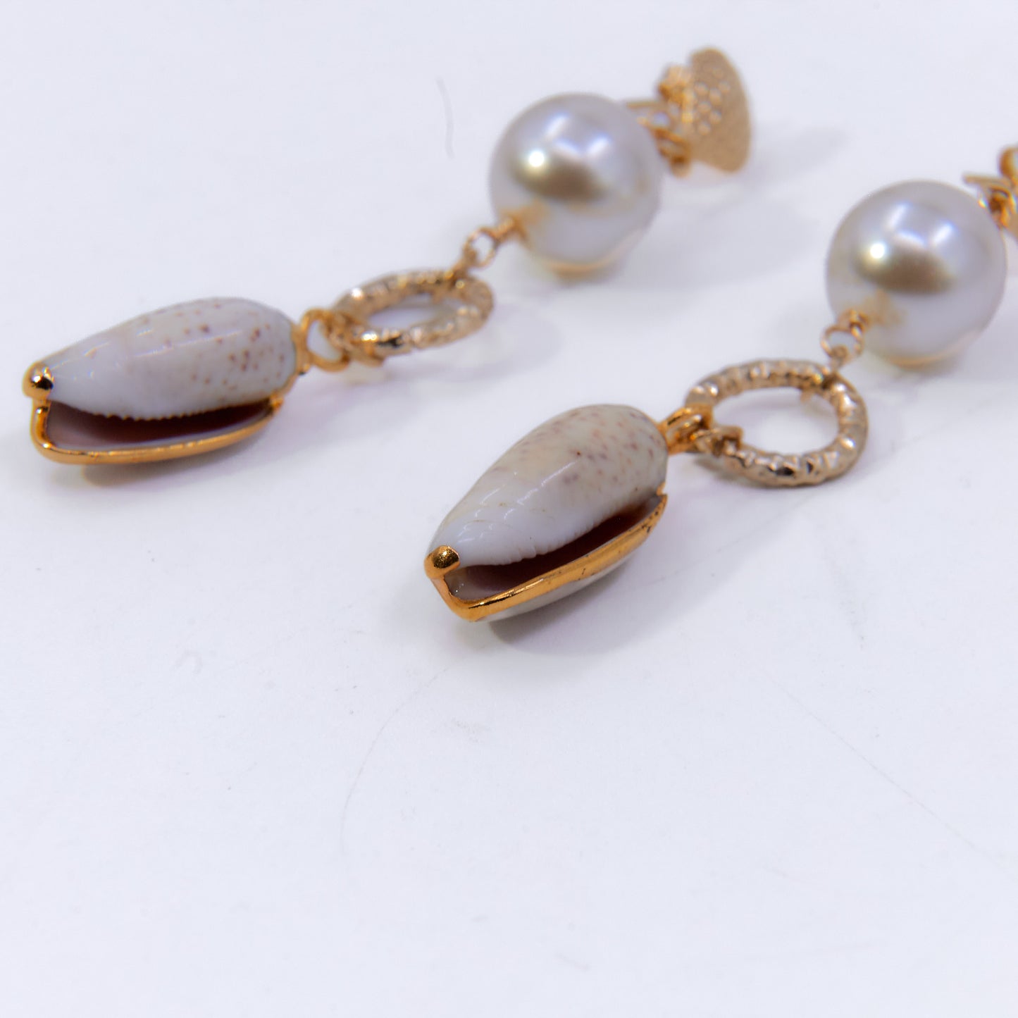 ARETES CONCHA MARINA